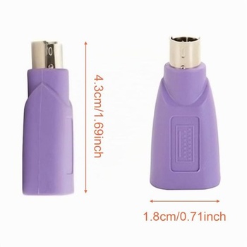 Adaptér PS/2 na USB A (samec/samica) pre PS/2 jack na USB A pre myš a klávesnicu, 4 kusy