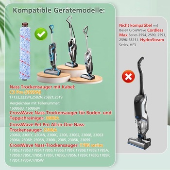 Příslušenství pro Bissell CrossWave 3-v-1 C3 Pro mokro-suchý vysavač 3555N modrý