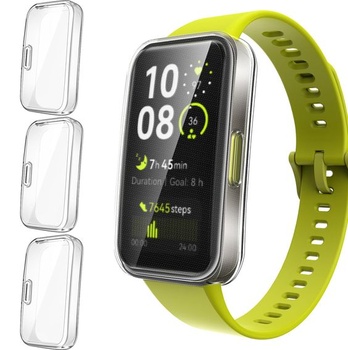 Ivoler 3dielne priehľadné silikónové puzdro pre Huawei Band 10 / Huawei Band 9 / Huawei Band 8
