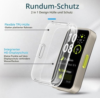 Ivoler 3dílné průhledné silikonové pouzdro pro Huawei Band 10 / Huawei Band 9 / Huawei Band 8