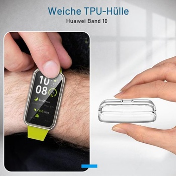 Ivoler 3dílné průhledné silikonové pouzdro pro Huawei Band 10 / Huawei Band 9 / Huawei Band 8
