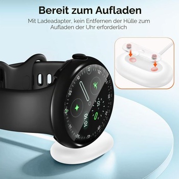 Ivoler 3dílné pouzdro s ochranou obrazovky a nabíjecím stojánkem pro Google Pixel Watch 4 45 mm,