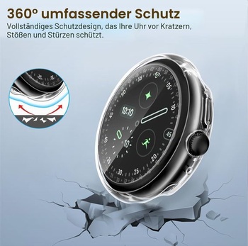 Ivoler 3dielne púzdro s ochranou obrazovky a nabíjacím stojanom pre Google Pixel Watch 4 45 mm,