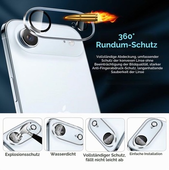 Ochranná fólia na fotoaparát Ivoler pre iPhone Air/iPhone 17 Air (4 ks), HD číra fólia na objektív,