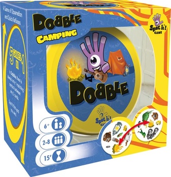 Karetní hra Asmodée Dobble Camping, věk 6+, 2–8 hráčů, doba hraní 15 minut, (v angličtině) –