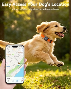 Voděodolný držák na obojek pro psy DDJ IPX8 pro Apple AirTags 1. a 2. generace, pro držák na obojek