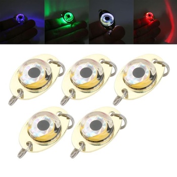HERCHR 5PCS LED Rybárske návnady Bass Halibut Flasher Rybárske návnady Svetlo Odolné proti korózii