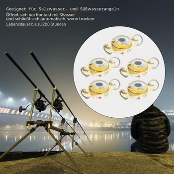 HERCHR 5PCS LED Rybárske návnady Bass Halibut Flasher Rybárske návnady Svetlo Odolné proti korózii