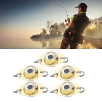 HERCHR 5PCS LED Rybárske návnady Bass Halibut Flasher Rybárske návnady Svetlo Odolné proti korózii