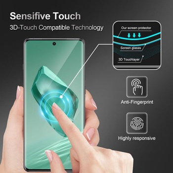 Ochranná fólia GiiYoon pre OnePlus 12, balenie 3 kusov, mäkká TPU fólia, plne 3D zakrivená, podpora