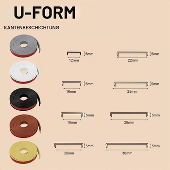 Flintronic samolepicí flexibilní soklová lišta ve tvaru U do kuchyně a koupelny, 3000 mm x 16 mm,