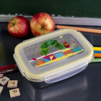GEDALABELS Very Hungry Caterpillar Hello Friend Obedový box 550ml Nerezová oceľ | Chlebník |