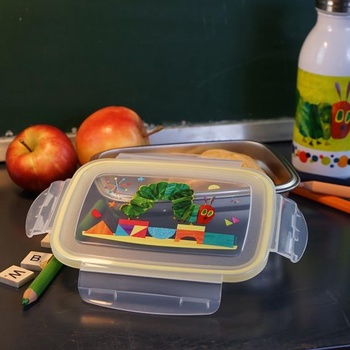 GEDALABELS Very Hungry Caterpillar Hello Friend Obedový box 550ml Nerezová oceľ | Chlebník |