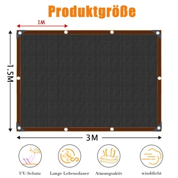 Tieniaca sieť s očkami, ľahká, priedušná záhradná tieniaca sieť, 80% tieniaca schopnosť, odolná voči UV