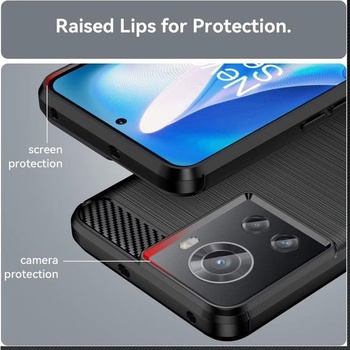 Ochranný kryt pre OnePlus Ace, pre OnePlus 10R PGKM10. Ultratenký kryt s imitáciou uhlíkových vlákien