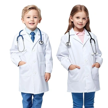 Detský laboratórny plášť AUYAO, kostým vedca, biely…