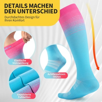 Kompresné pančuchy CAMBIVO pre ženy, balenie 3 kusov, podporné pančuchy 15-20 mmHg, kompresné ponožky