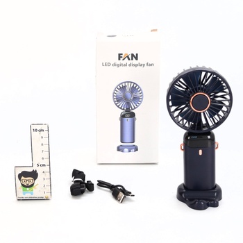 Ručný ventilátor Rafada, prenosný mini ventilátor, dobíjací, malý vreckový ventilátor s 5 úrovňami