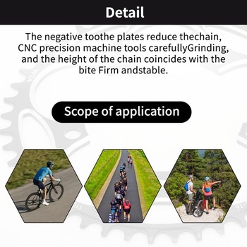 Úzko-široký prevodník pre cestný bicykel Speed, čierny, 1 kus