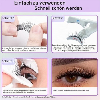 Magnetický dizajn rias bez očnej linky, štýly plných rias a 3/4 polovičné riasy, magnetické riasy,