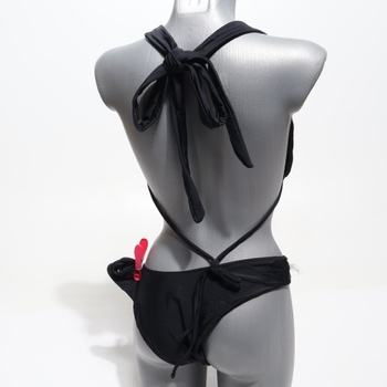 RXRXCOCO Sexy brazílske bikiny s trojuholníkovým string topom, tangá, plavky, čierne, veľkosť XL