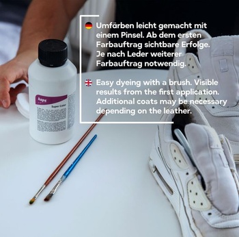 Farbivo na kožu pre prírodnú kožu, syntetiku a textil. Vyvinuté v kapsulách Super Color 500ml, farba