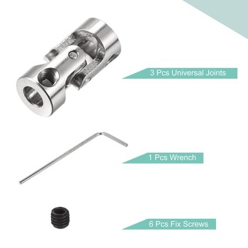 Mapa zdrojov 3dielny otočný univerzálny kĺb 4mm až 6mm vnútorný priemer L23 4mm až 6mm