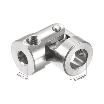 Mapa zdrojov 3dielny otočný univerzálny kĺb 4mm až 6mm vnútorný priemer L23 4mm až 6mm