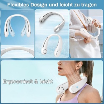 Timiyou krční ventilátor, tichý krční ventilátor s 360° prouděním vzduchu, hands-free bezlopatkový