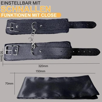 Putá, páska cez oči pre páry, putá na posteľ, sexuálna hračka, BDSM maska ​​na oči, sada pre