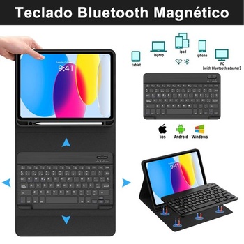 Ochranné púzdro WINCHKING s klávesnicou pre Xiaomi Pad 6S Pro 12,4 palca (31,4 cm), španielska