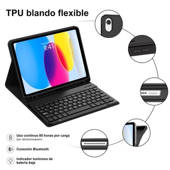 Ochranné pouzdro WINCHKING s klávesnicí pro Xiaomi Pad 6S Pro 12,4 palce (31,4 cm), španělská