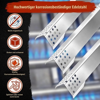 Náhradné diely krytu horáka Denmay z nerezovej ocele 40,2 cm pre Rösle Videro G2, G4, G6, rad