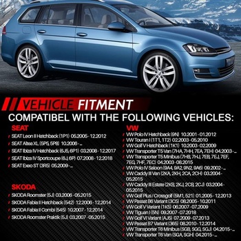 Merautop SJ Sada stěračů zadního okna a čelního skla Náhradní sada pro Polo IV, Polo V, Golf V,