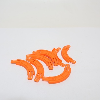 8 zakrivených dielikov dráhy kompatibilných s autíčkami Hot Wheels, ABS spojky pre závodnú dráhu,