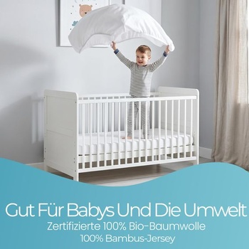 3dílná sada Comfier Sleep se 2 napínacími prostěradly 60x120 cm pro miminko, vyrobená z organické
