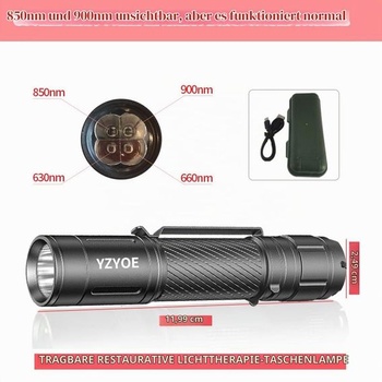 Přenosná dobíjecí infračervená svítilna s LED diodami pro terapii bolesti kloubů a svalů, červené
