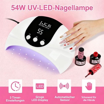 UV lampa na gelové nehty, 54W UV lampa pro středně velké nehty