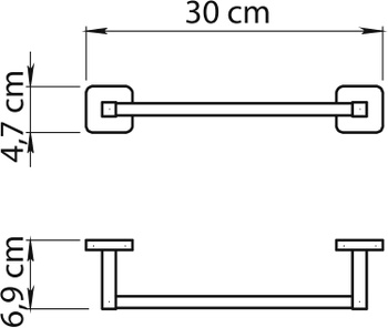 Samolepiaci držiak na uteráky Gedy, 30 cm