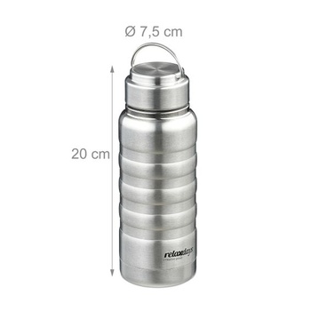 Nerezová fľaša na vodu Relaxdays 400 ml