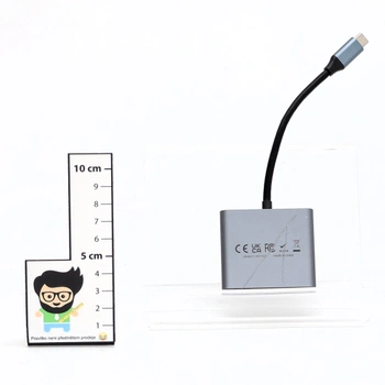 Adaptér USB-C na duálny HDMI, viacportový adaptér KOZYC USB-C Hub s 2 HDMI 4K, USB 3.0, 100W PD,