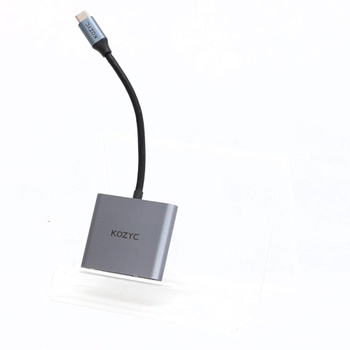 Adaptér USB-C na duální HDMI, víceportový adaptér KOZYC USB-C Hub se 2 HDMI 4K, USB 3.0, 100W PD,