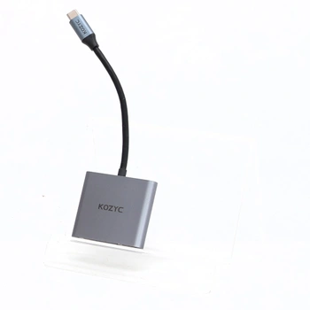 Adaptér USB-C na duálny HDMI, viacportový adaptér KOZYC USB-C Hub s 2 HDMI 4K, USB 3.0, 100W PD,
