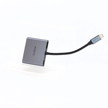 Adaptér USB-C na duální HDMI, víceportový adaptér KOZYC USB-C Hub se 2 HDMI 4K, USB 3.0, 100W PD,