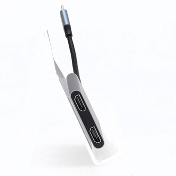 Adaptér USB-C na duálny HDMI, viacportový adaptér KOZYC USB-C Hub s 2 HDMI 4K, USB 3.0, 100W PD,