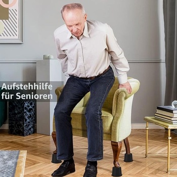 Uping 4dílné 5cm zdviháky postele, domáce zdviháky postele, výškovo nastaviteľné - čierne