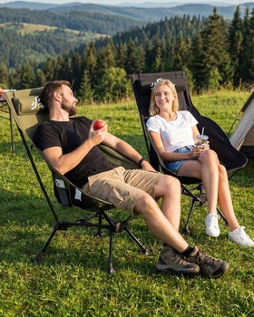 Kempingová stolička, vysoká opierka, skladacia, rybárska stolička, plážová stolička