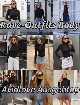 Dámsky elegantný body s dlhým rukávom Avidlove Basic rolák, veľkosť L, čierny