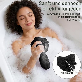 Drhák na chrbát, exfoliačný sprchový uterák, drhák na telo, huba do sprchy, huba z bambusových