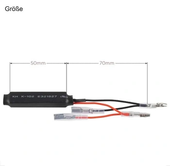Evermotor 4 kusy DC 12V 10W LED motocyklový zátěžový rezistor, kabel pro rezistory směrových světel